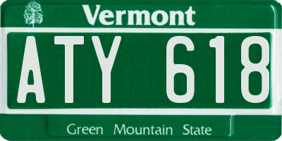 VT license plate ATY618