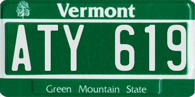 VT license plate ATY619