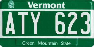 VT license plate ATY623