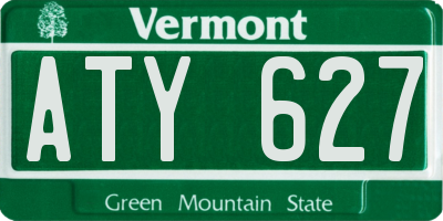 VT license plate ATY627
