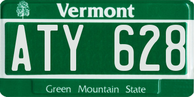 VT license plate ATY628