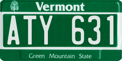 VT license plate ATY631
