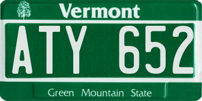 VT license plate ATY652