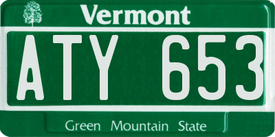 VT license plate ATY653