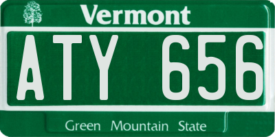 VT license plate ATY656