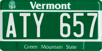 VT license plate ATY657