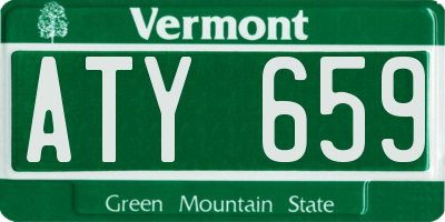 VT license plate ATY659