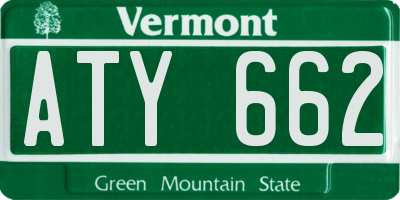 VT license plate ATY662