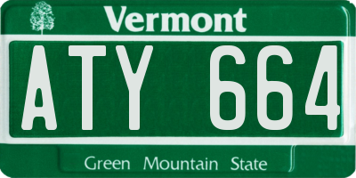 VT license plate ATY664