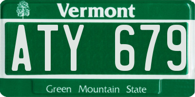 VT license plate ATY679