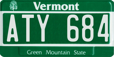 VT license plate ATY684