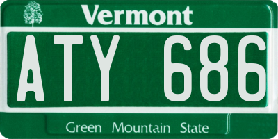 VT license plate ATY686