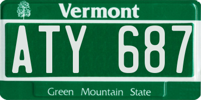 VT license plate ATY687