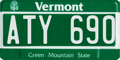 VT license plate ATY690