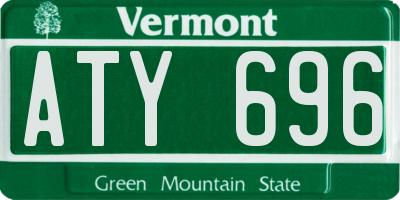 VT license plate ATY696