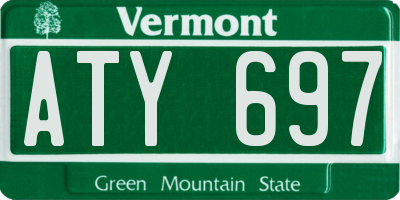 VT license plate ATY697