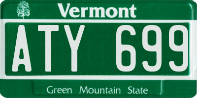 VT license plate ATY699