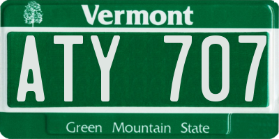 VT license plate ATY707