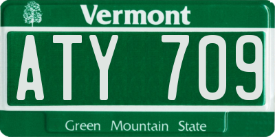 VT license plate ATY709