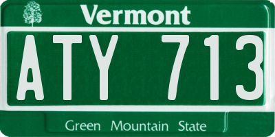 VT license plate ATY713