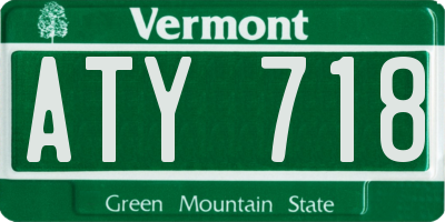 VT license plate ATY718