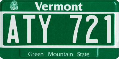 VT license plate ATY721