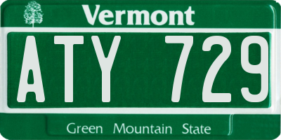 VT license plate ATY729