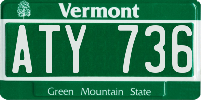 VT license plate ATY736