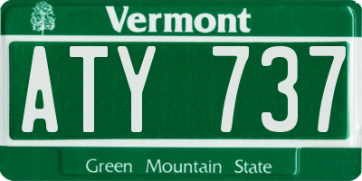 VT license plate ATY737