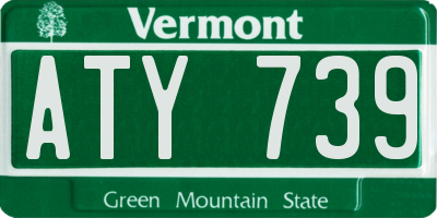 VT license plate ATY739