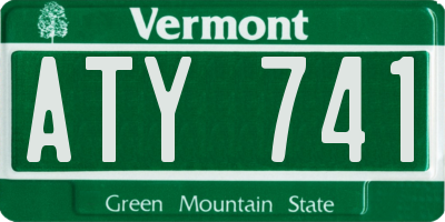 VT license plate ATY741