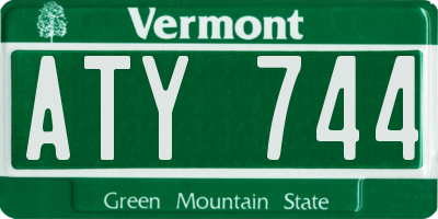 VT license plate ATY744