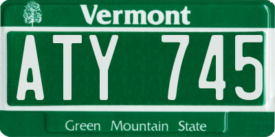VT license plate ATY745