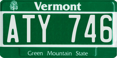 VT license plate ATY746
