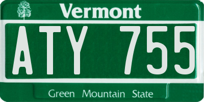 VT license plate ATY755