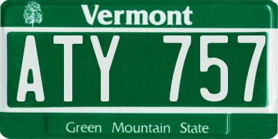 VT license plate ATY757