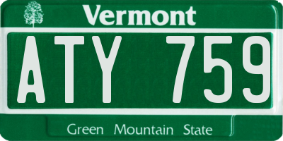 VT license plate ATY759