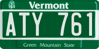 VT license plate ATY761