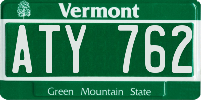 VT license plate ATY762