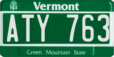 VT license plate ATY763