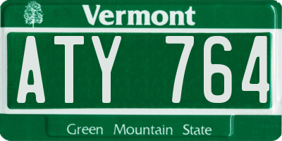 VT license plate ATY764