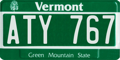 VT license plate ATY767