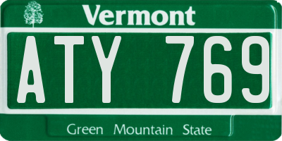 VT license plate ATY769