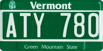 VT license plate ATY780