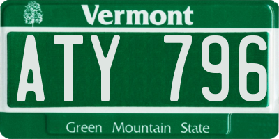 VT license plate ATY796