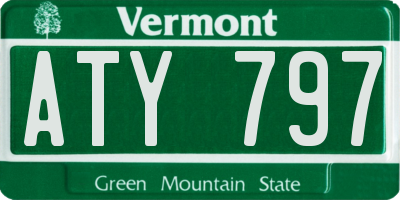 VT license plate ATY797
