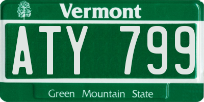 VT license plate ATY799