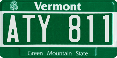 VT license plate ATY811