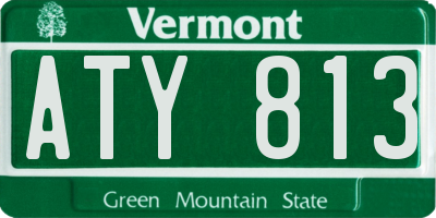 VT license plate ATY813