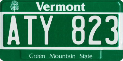 VT license plate ATY823